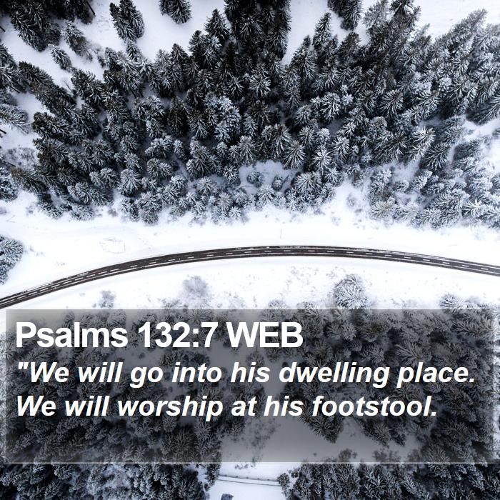 Psalms 132:7 WEB Bible Study