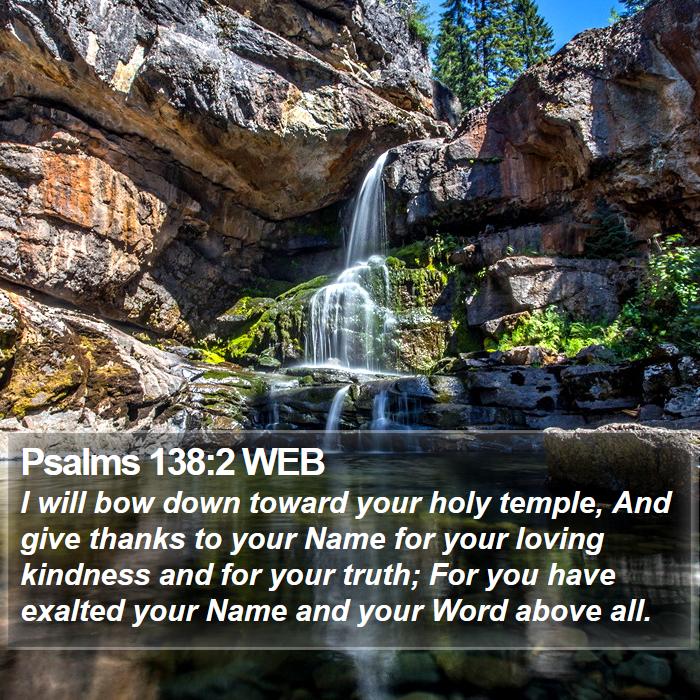 Psalms 138:2 WEB Bible Study