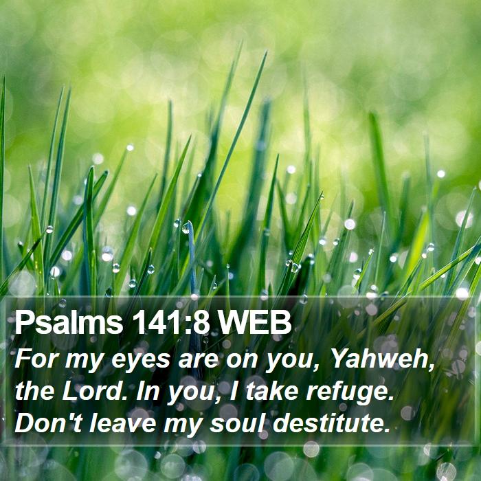 Psalms 141:8 WEB Bible Study