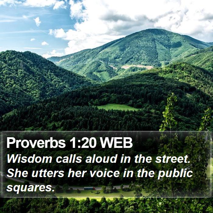 Proverbs 1:20 WEB Bible Study