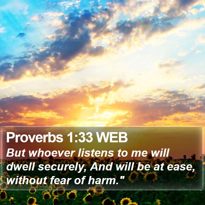 Proverbs 1:33 WEB Bible Study