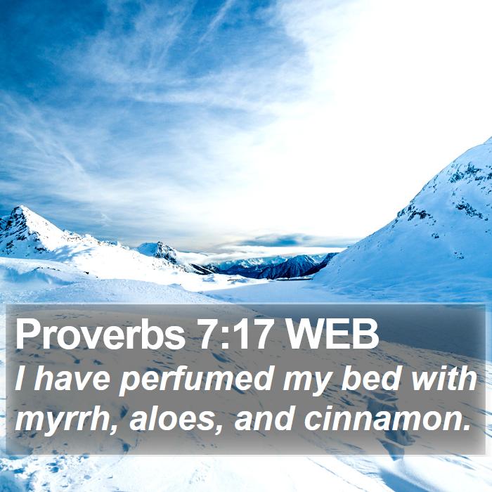 Proverbs 7:17 WEB Bible Study