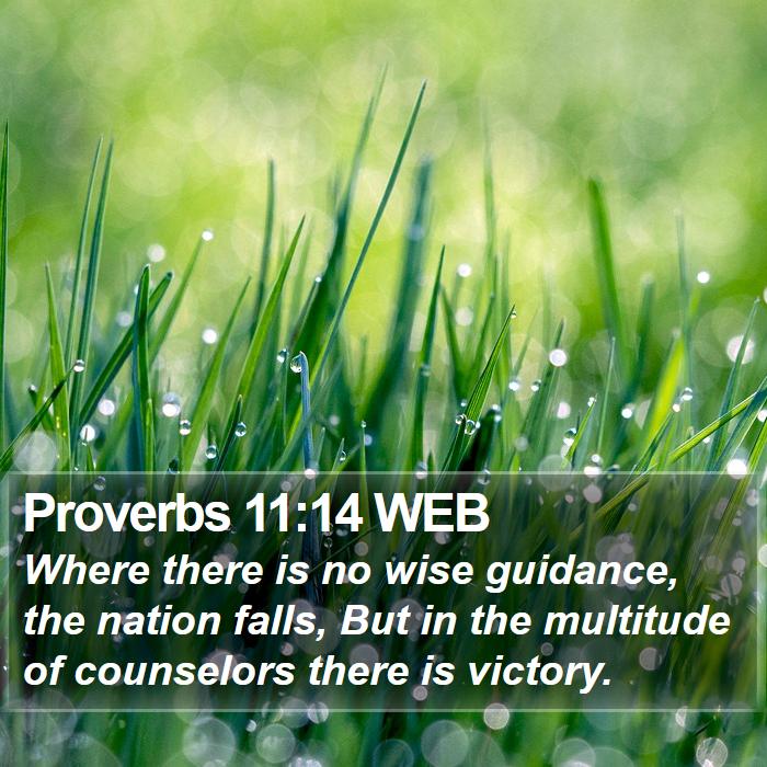 Proverbs 11:14 WEB Bible Study