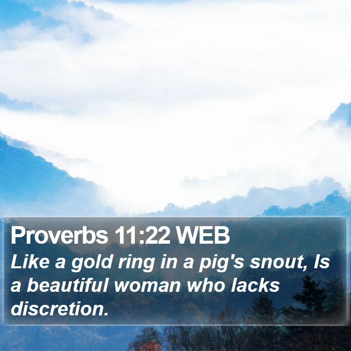 Proverbs 11:22 WEB Bible Study