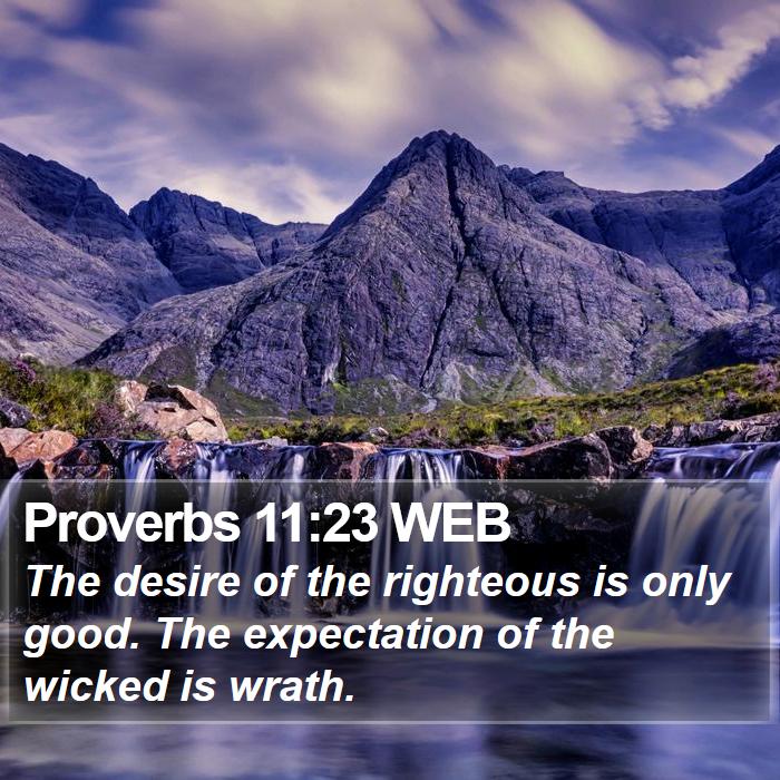 Proverbs 11:23 WEB Bible Study