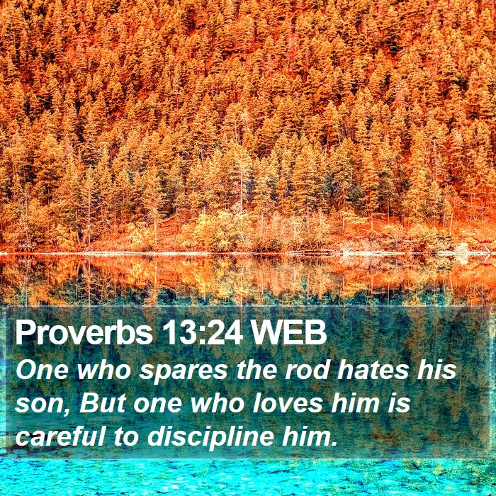 Proverbs 13:24 WEB Bible Study