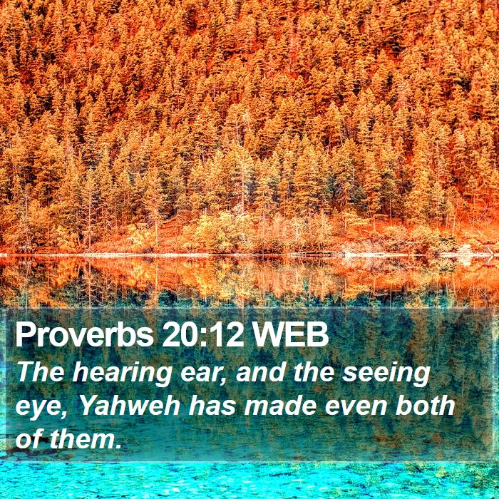 Proverbs 20:12 WEB Bible Study