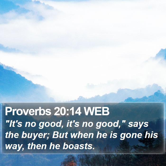 Proverbs 20:14 WEB Bible Study