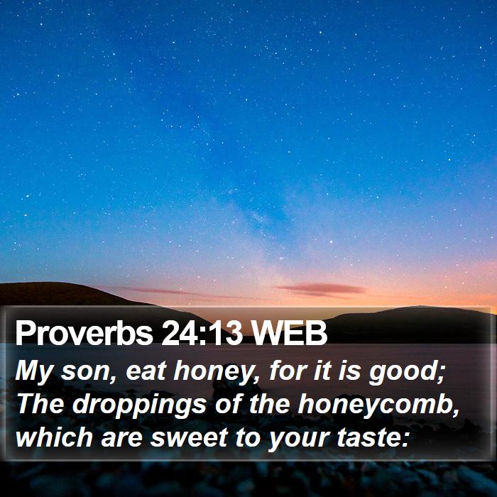 Proverbs 24:13 WEB Bible Study