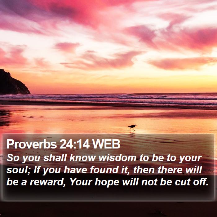 Proverbs 24:14 WEB Bible Study