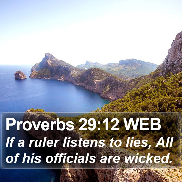 Proverbs 29:12 WEB Bible Study