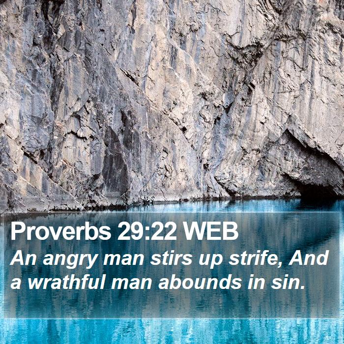 Proverbs 29:22 WEB Bible Study