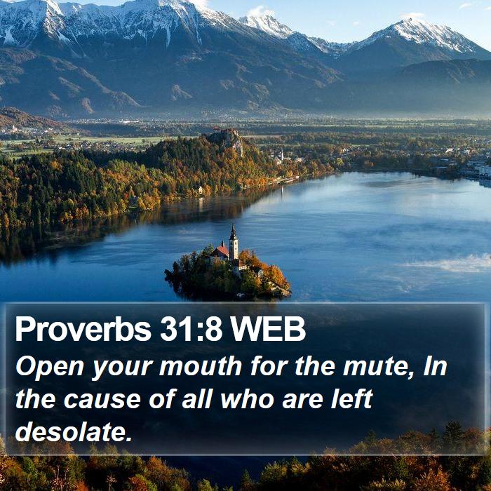 Proverbs 31:8 WEB Bible Study