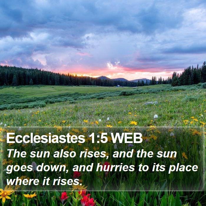 Ecclesiastes 1:5 WEB Bible Study