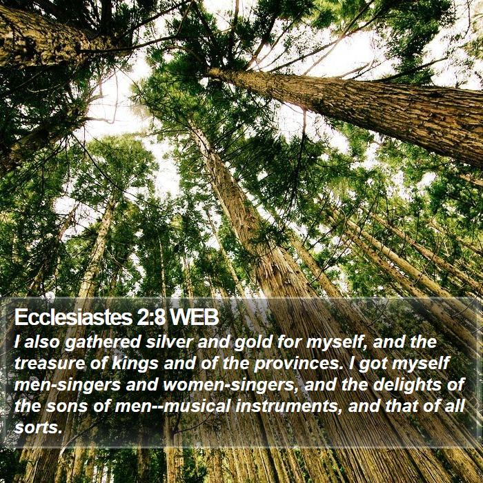 Ecclesiastes 2:8 WEB Bible Study