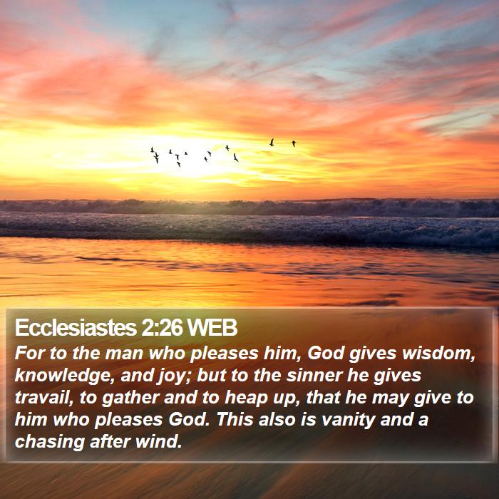 Ecclesiastes 2:26 WEB Bible Study