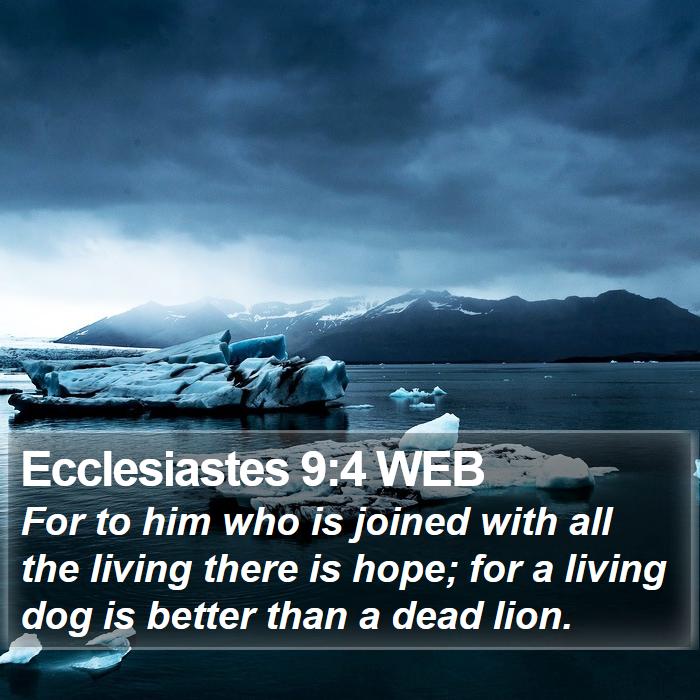 Ecclesiastes 9:4 WEB Bible Study