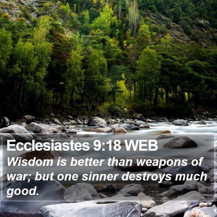 Ecclesiastes 9:18 WEB Bible Study