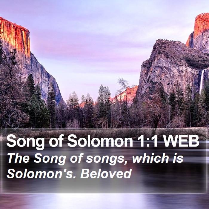 Song of Solomon 1:1 WEB Bible Study