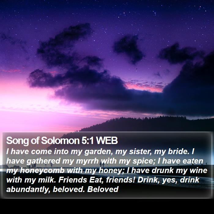 Song of Solomon 5:1 WEB Bible Study