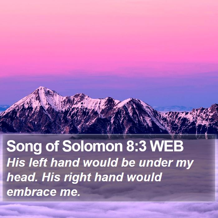 Song of Solomon 8:3 WEB Bible Study