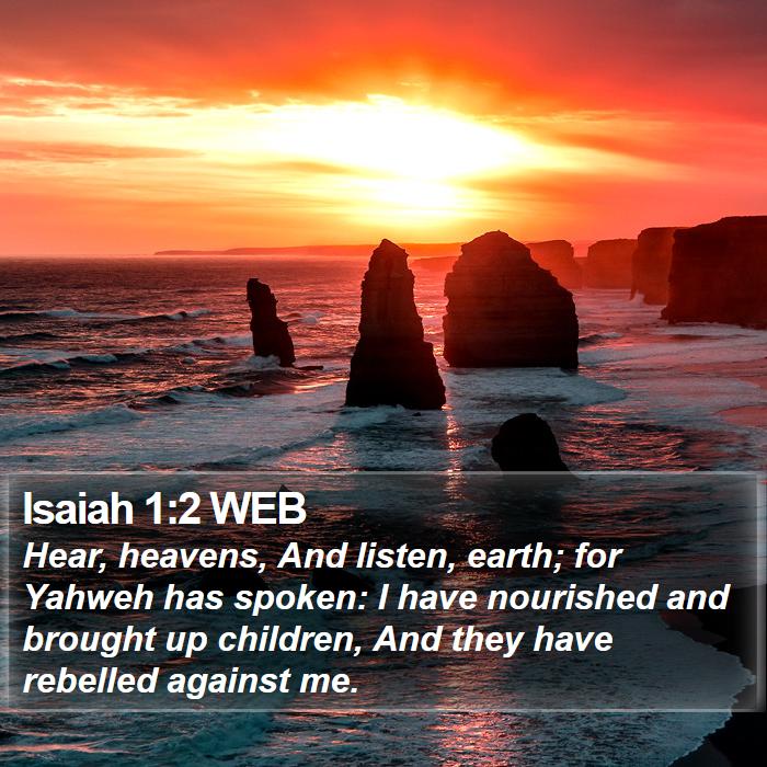 Isaiah 1:2 WEB Bible Study