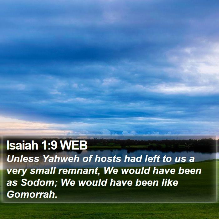 Isaiah 1:9 WEB Bible Study