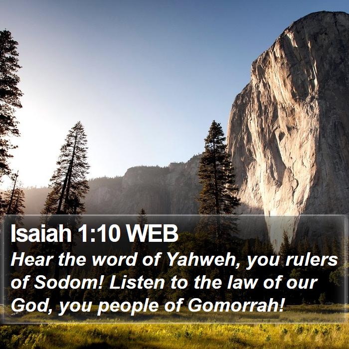 Isaiah 1:10 WEB Bible Study