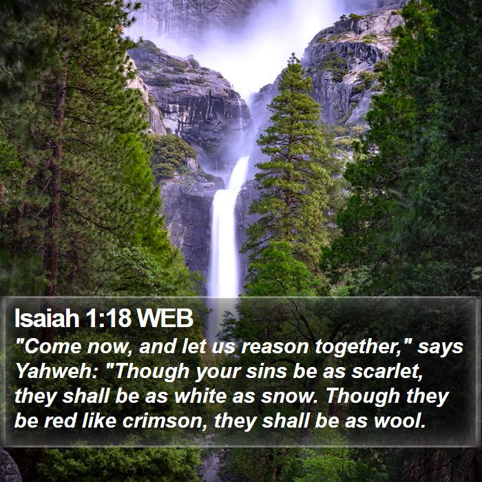 Isaiah 1:18 WEB Bible Study