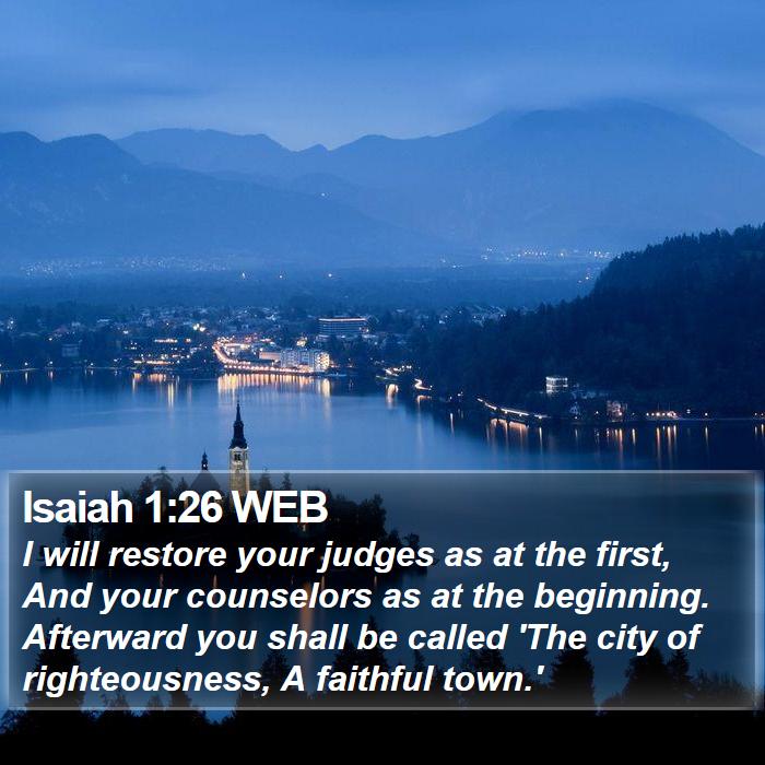 Isaiah 1:26 WEB Bible Study