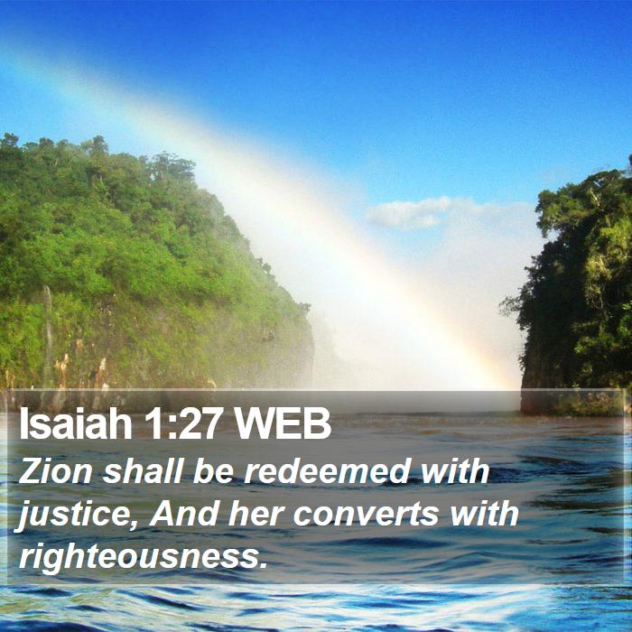 Isaiah 1:27 WEB Bible Study