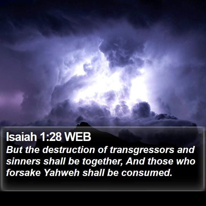 Isaiah 1:28 WEB Bible Study