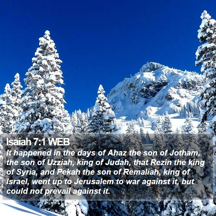 Isaiah 7:1 WEB Bible Study