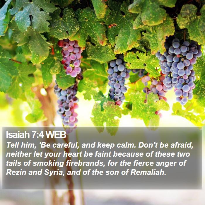 Isaiah 7:4 WEB Bible Study