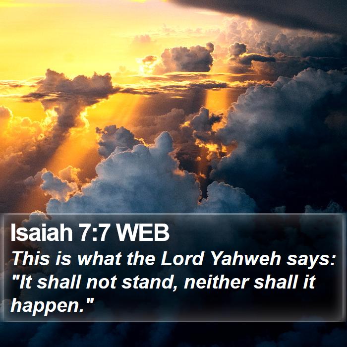 Isaiah 7:7 WEB Bible Study