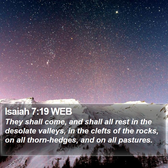 Isaiah 7:19 WEB Bible Study