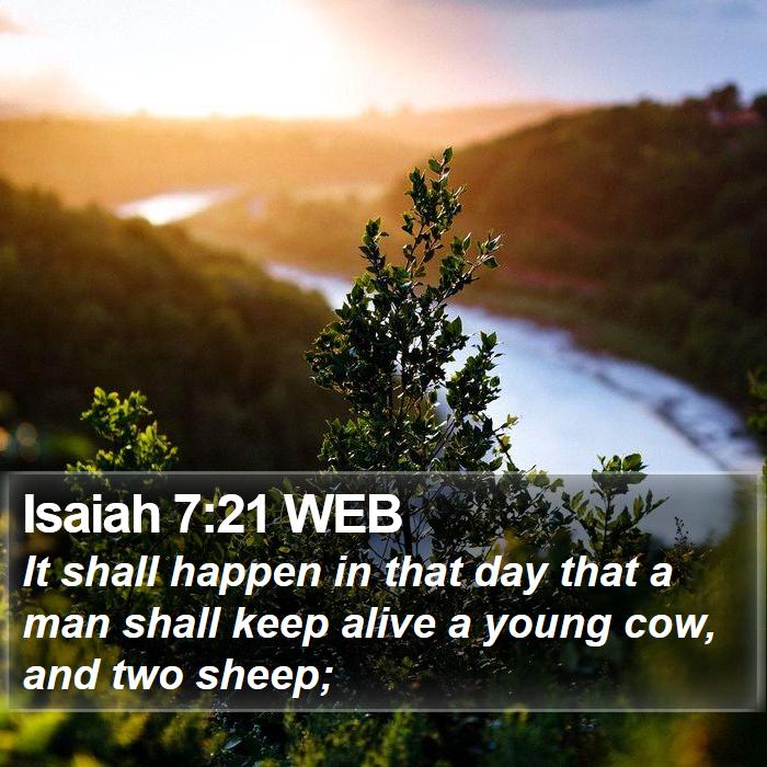 Isaiah 7:21 WEB Bible Study