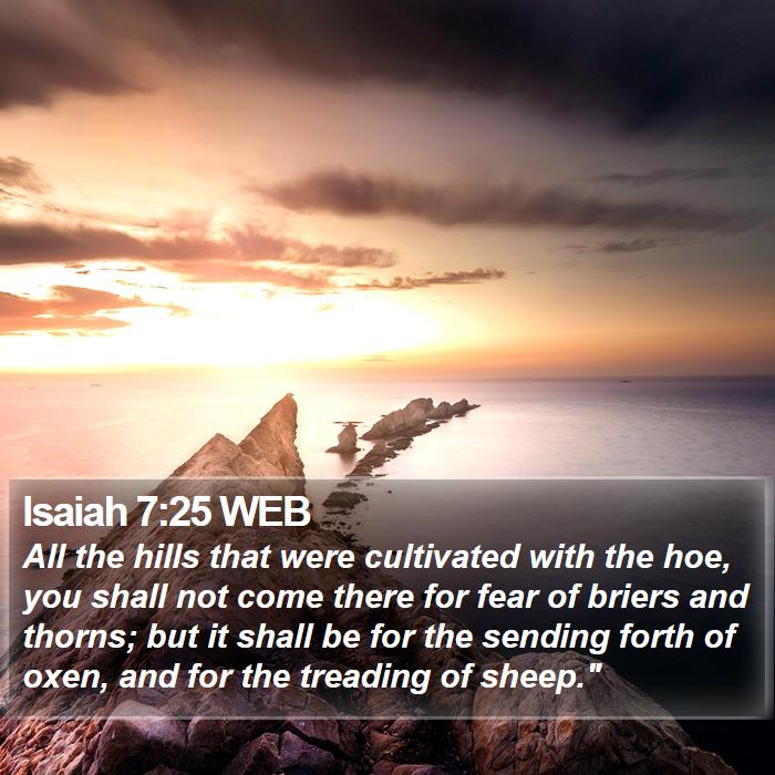 Isaiah 7:25 WEB Bible Study