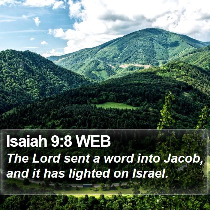 Isaiah 9:8 WEB Bible Study