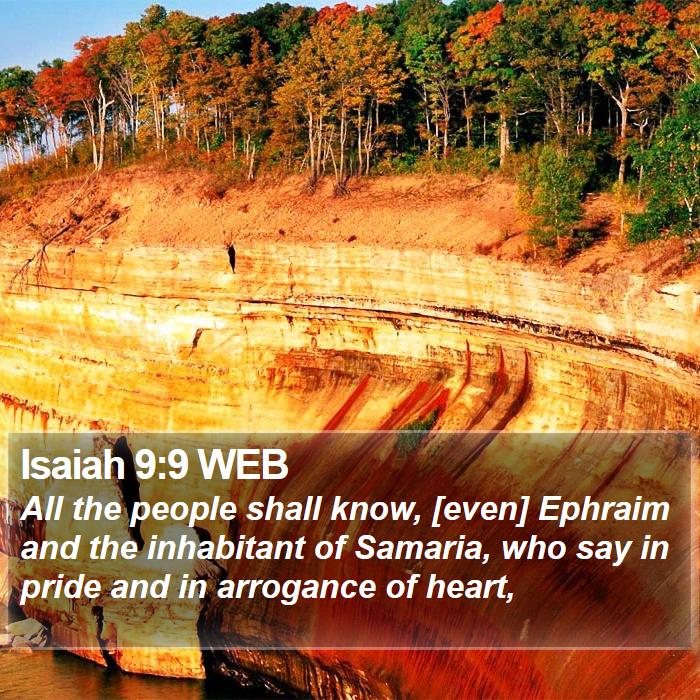 Isaiah 9:9 WEB Bible Study