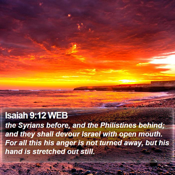 Isaiah 9:12 WEB Bible Study