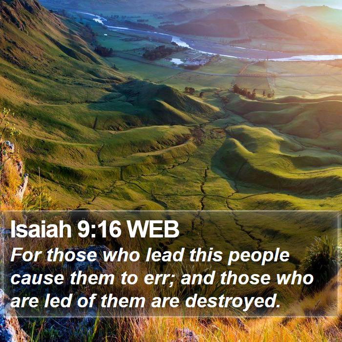 Isaiah 9:16 WEB Bible Study