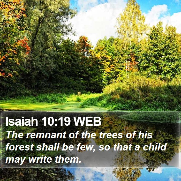 Isaiah 10:19 WEB Bible Study