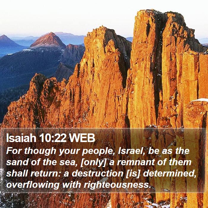 Isaiah 10:22 WEB Bible Study