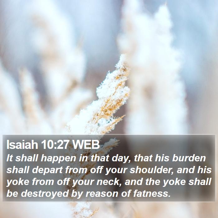 Isaiah 10:27 WEB Bible Study