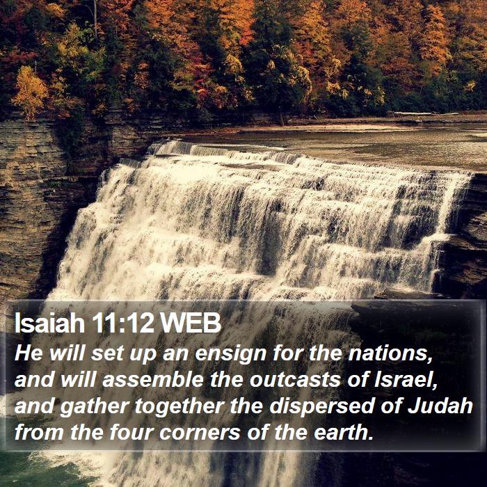 Isaiah 11:12 WEB Bible Study