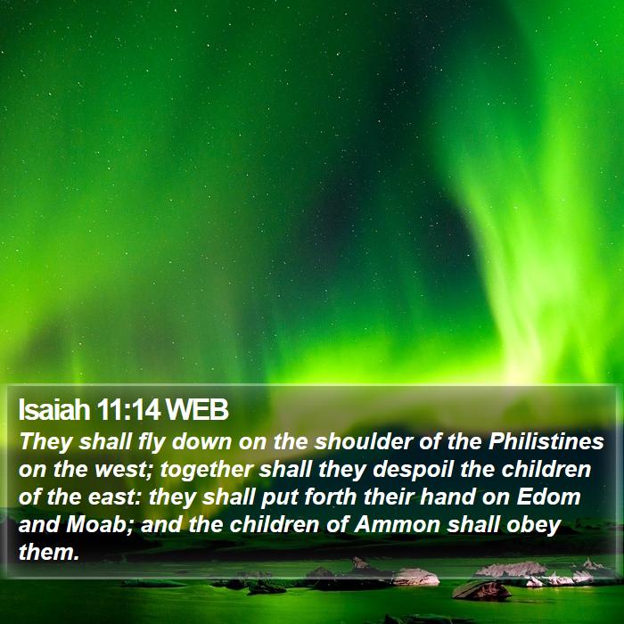 Isaiah 11:14 WEB Bible Study