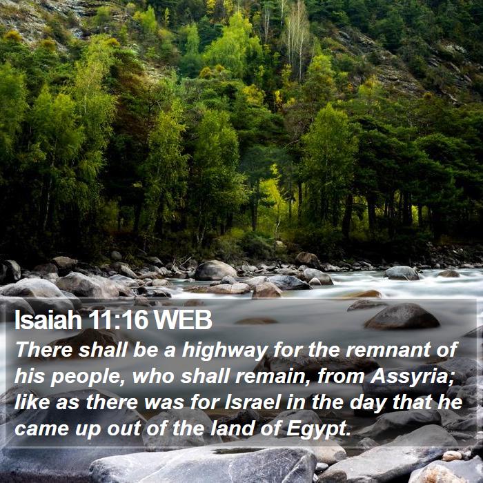 Isaiah 11:16 WEB Bible Study