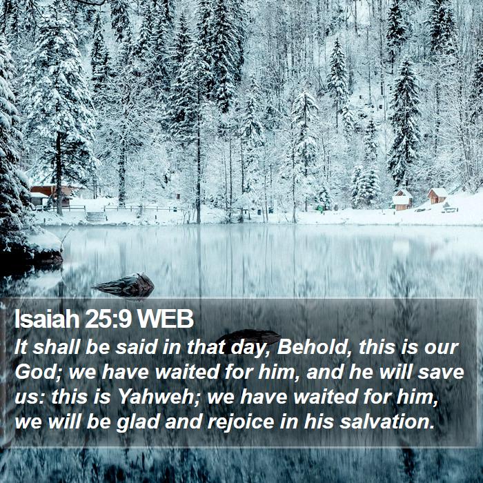 Isaiah 25:9 WEB Bible Study