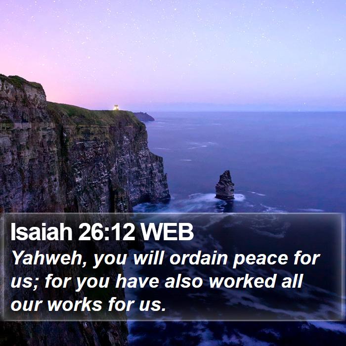 Isaiah 26:12 WEB Bible Study